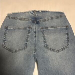 Vanilla Star Frayed Hem Light Blue Jeans
